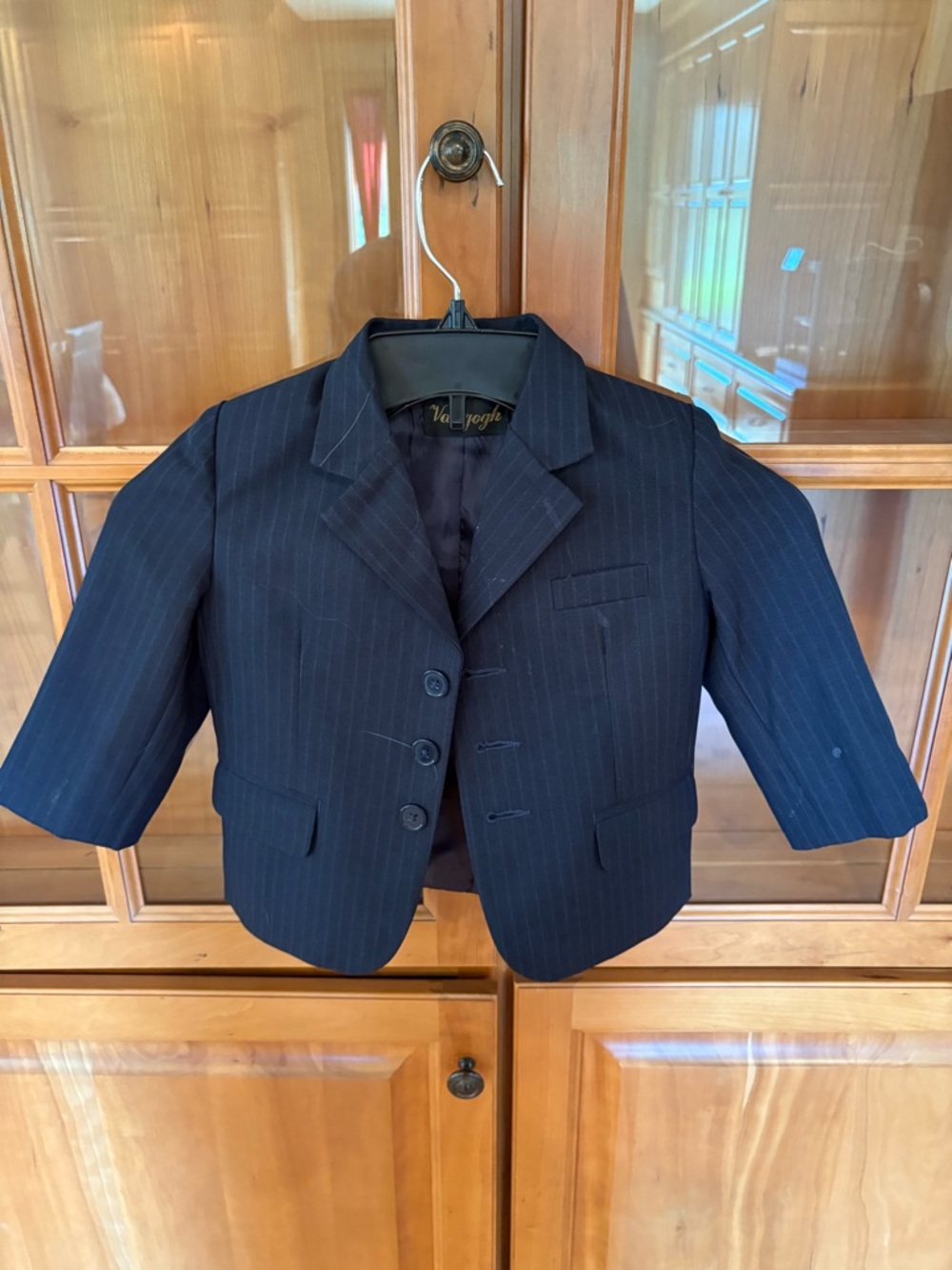 Villager Navy Pinstripe Kids Blazer - Tailored School Jacket